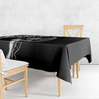 New Zealand Maori Warrior Rugby Tablecloth Silver Fern