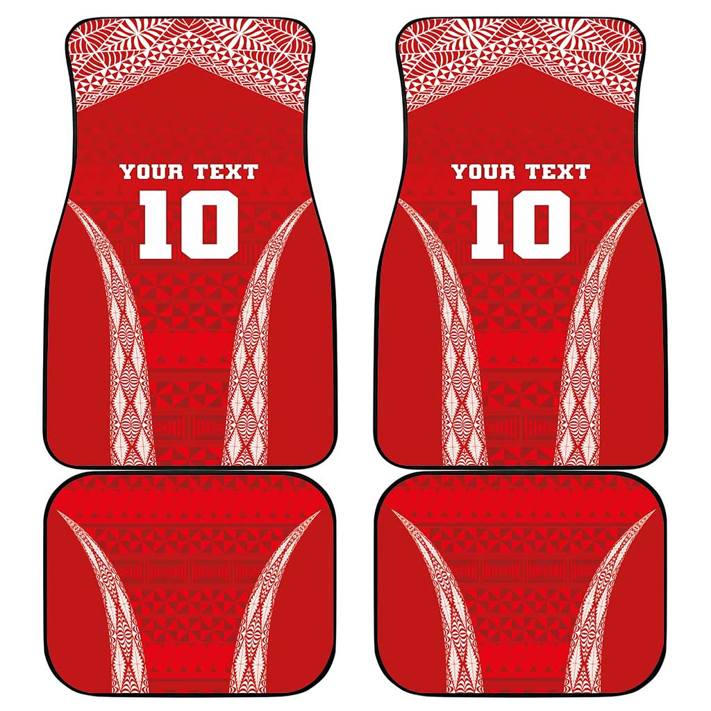 Custom Tonga Pacific Rugby 2024 Car Mats Ngatu Tribal Pattern