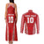 Custom Tonga Pacific Rugby 2024 Couples Matching Tank Maxi Dress and Long Sleeve Button Shirt Ngatu Tribal Pattern