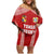 Custom Tonga Pacific Rugby 2024 Family Matching Off Shoulder Short Dress and Hawaiian Shirt Ngatu Tribal Pattern