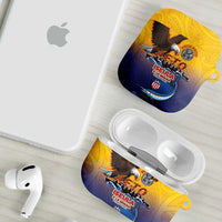 American Samoa Fautasi AirPods Case Bald Eage and Sailfish with Kakau Motifs - Polynesian Pride