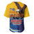 American Samoa Fautasi Baseball Jersey Bald Eage and Sailfish with Kakau Motifs - Polynesian Pride