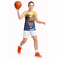 American Samoa Fautasi Basketball Jersey Bald Eage and Sailfish with Kakau Motifs - Polynesian Pride