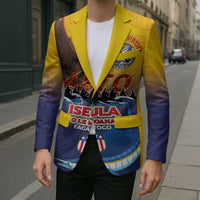 American Samoa Fautasi Blazer Bald Eage and Sailfish with Kakau Motifs - Polynesian Pride