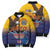 American Samoa Fautasi Bomber Puffer Jacket Bald Eage and Sailfish with Kakau Motifs - Polynesian Pride