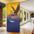 American Samoa Fautasi Door Cover Bald Eage and Sailfish with Kakau Motifs - Polynesian Pride