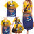American Samoa Fautasi Family Matching Summer Maxi Dress and Hawaiian Shirt Bald Eage and Sailfish with Kakau Motifs - Polynesian Pride