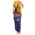 American Samoa Fautasi Family Matching Tank Maxi Dress and Hawaiian Shirt Bald Eage and Sailfish with Kakau Motifs - Polynesian Pride