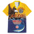 American Samoa Fautasi Hawaiian Shirt Bald Eage and Sailfish with Kakau Motifs - Polynesian Pride