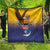 American Samoa Fautasi Quilt Bald Eage and Sailfish with Kakau Motifs - Polynesian Pride