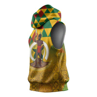 Melanesian Vanuatu Sleeveless Hoodie With Tapa Tribal Pattern and Triangle Geometric Tricolor - Polynesian Pride