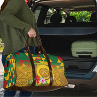 Melanesian Vanuatu Travel Bag With Tapa Tribal Pattern and Triangle Geometric Tricolor - Polynesian Pride