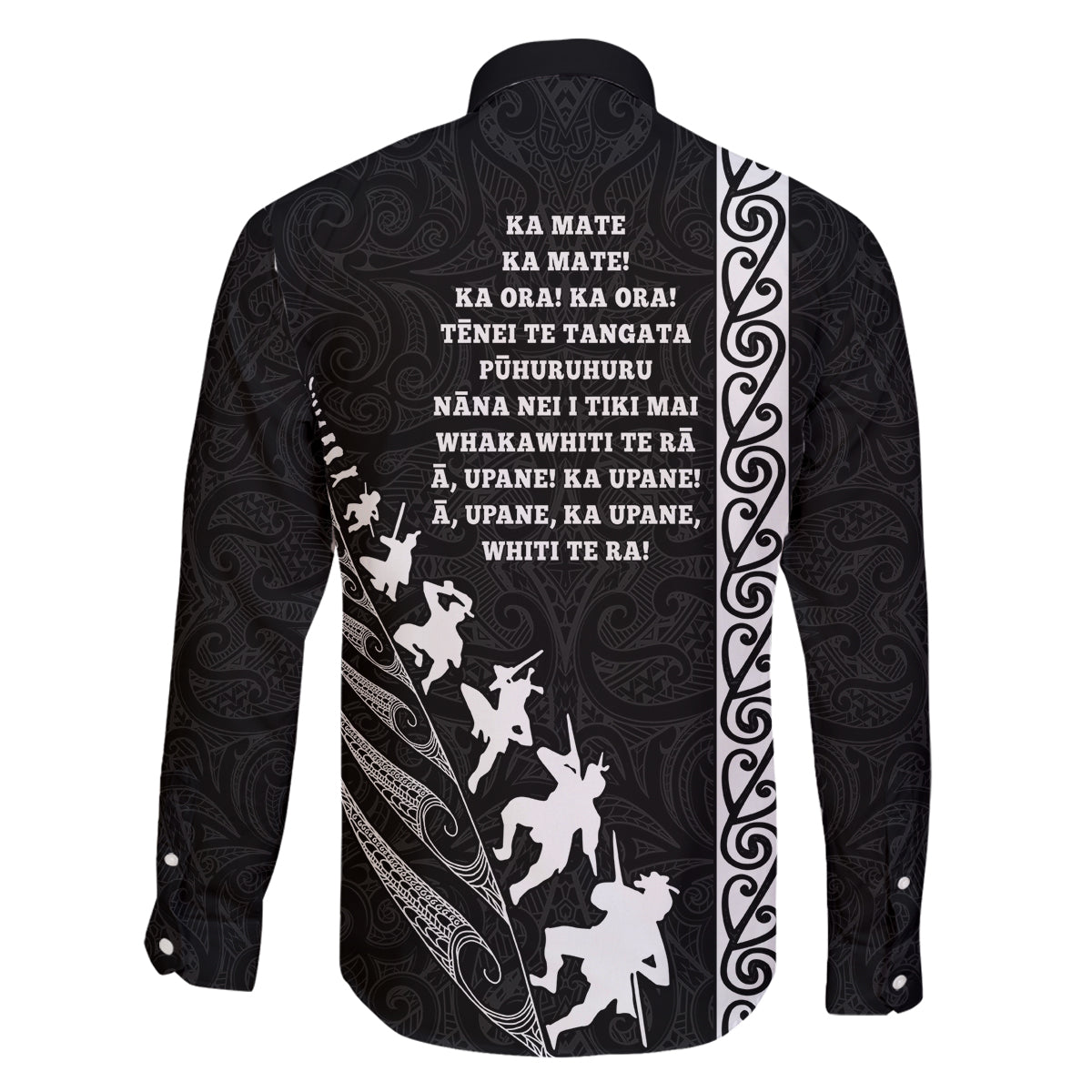 new-zealand-rugby-family-matching-off-shoulder-long-sleeve-dress-and-hawaiian-shirt-haka-dance-tribal-god-mask-maori-pattern