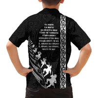New Zealand Rugby Family Matching Summer Maxi Dress and Hawaiian Shirt Haka Dance Tribal God Mask Maori Pattern LT03 - Polynesian Pride