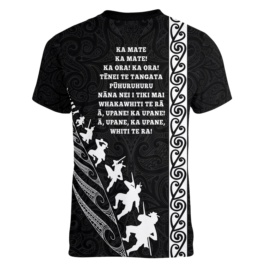 new-zealand-rugby-women-v-neck-t-shirt-haka-dance-tribal-god-mask-maori-pattern