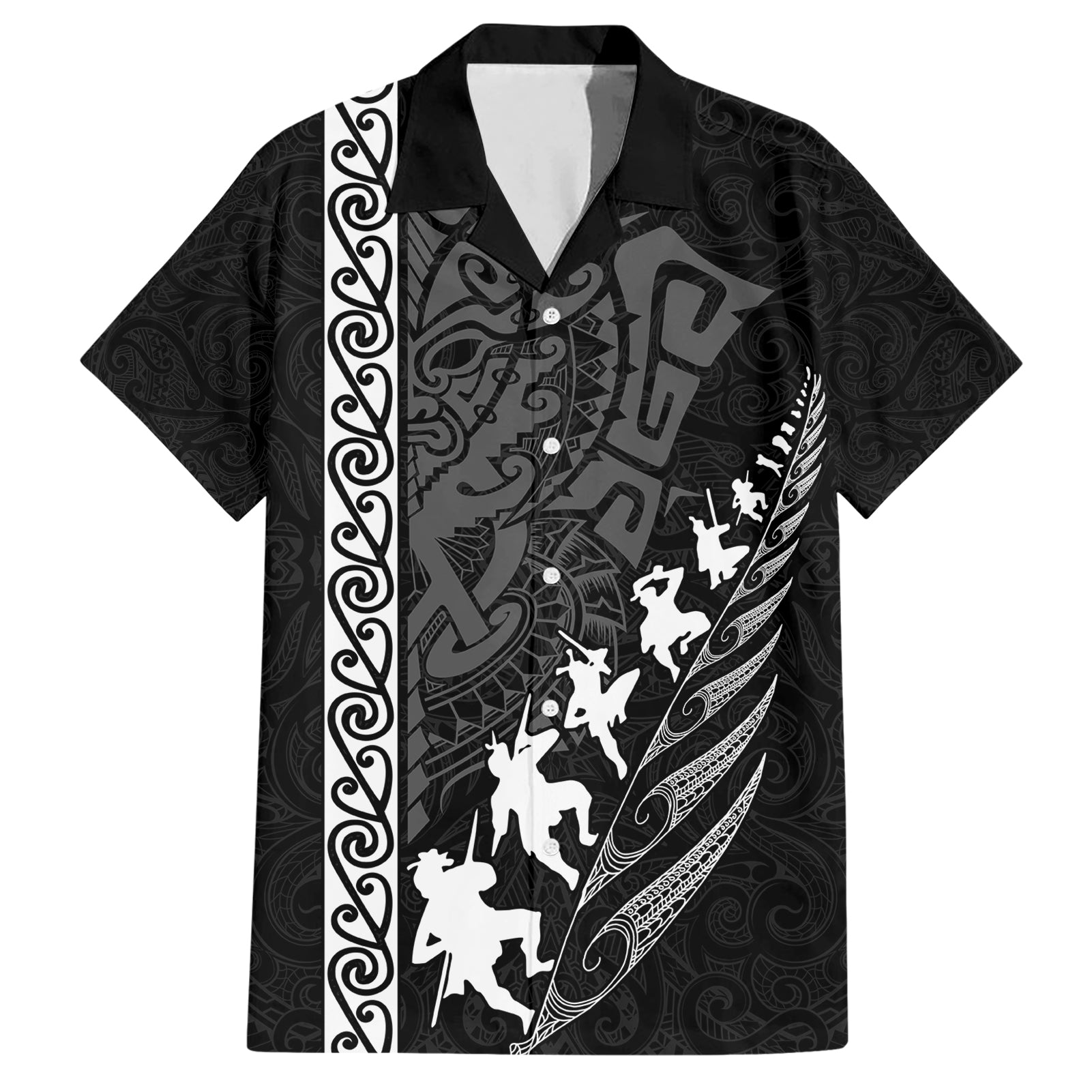 custom-new-zealand-rugby-hawaiian-shirt-haka-dance-tribal-god-mask-maori-pattern