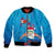 Hawaiian Santa Claus Snorkeling Bomber Jacket Kakau and Polynesian Pattern