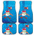 Hawaiian Santa Claus Snorkeling Car Mats Kakau and Polynesian Pattern