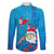 Hawaiian Santa Claus Snorkeling Family Matching Long Sleeve Bodycon Dress and Hawaiian Shirt Kakau and Polynesian Pattern