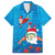 Hawaiian Santa Claus Snorkeling Family Matching Tank Maxi Dress and Hawaiian Shirt Kakau and Polynesian Pattern