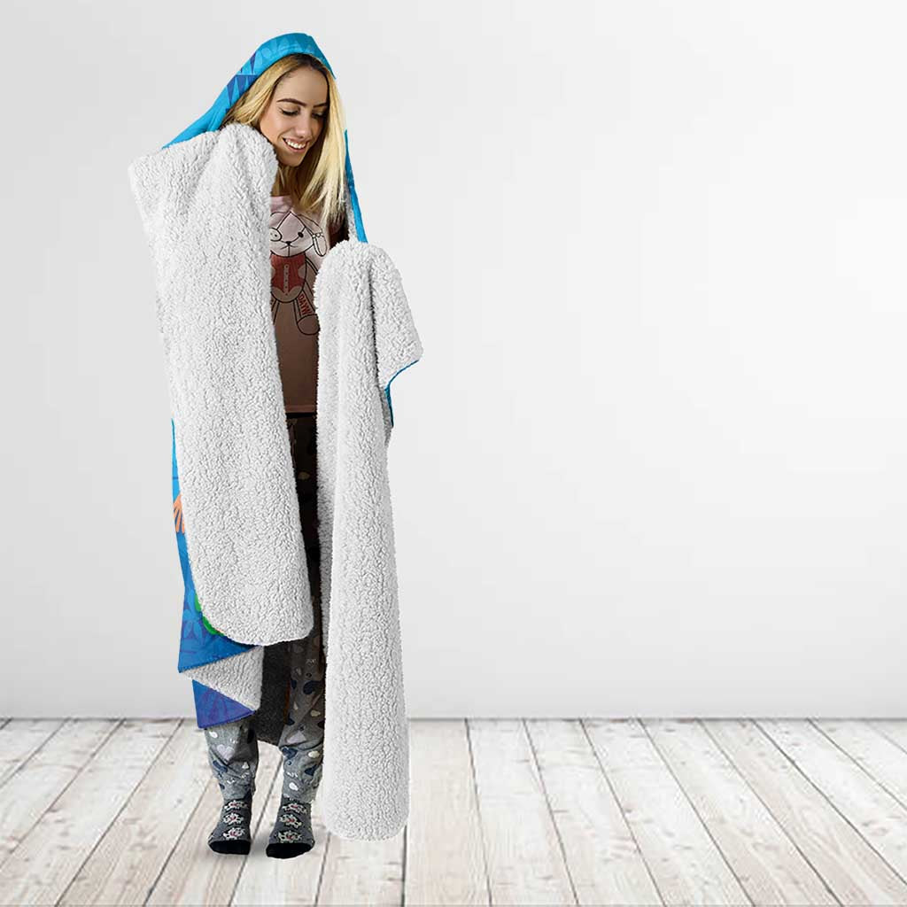 Hawaiian Santa Claus Snorkeling Hooded Blanket Kakau and Polynesian Pattern LT03 - Polynesian Pride