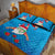 Hawaiian Santa Claus Snorkeling Quilt Bed Set Kakau and Polynesian Pattern