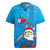 Hawaiian Santa Claus Snorkeling Rugby Jersey Kakau and Polynesian Pattern