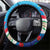 Hawaiian Santa Claus Snorkeling Steering Wheel Cover Kakau and Polynesian Pattern