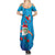 Hawaiian Santa Claus Snorkeling Summer Maxi Dress Kakau and Polynesian Pattern