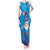 Hawaiian Santa Claus Snorkeling Tank Maxi Dress Kakau and Polynesian Pattern