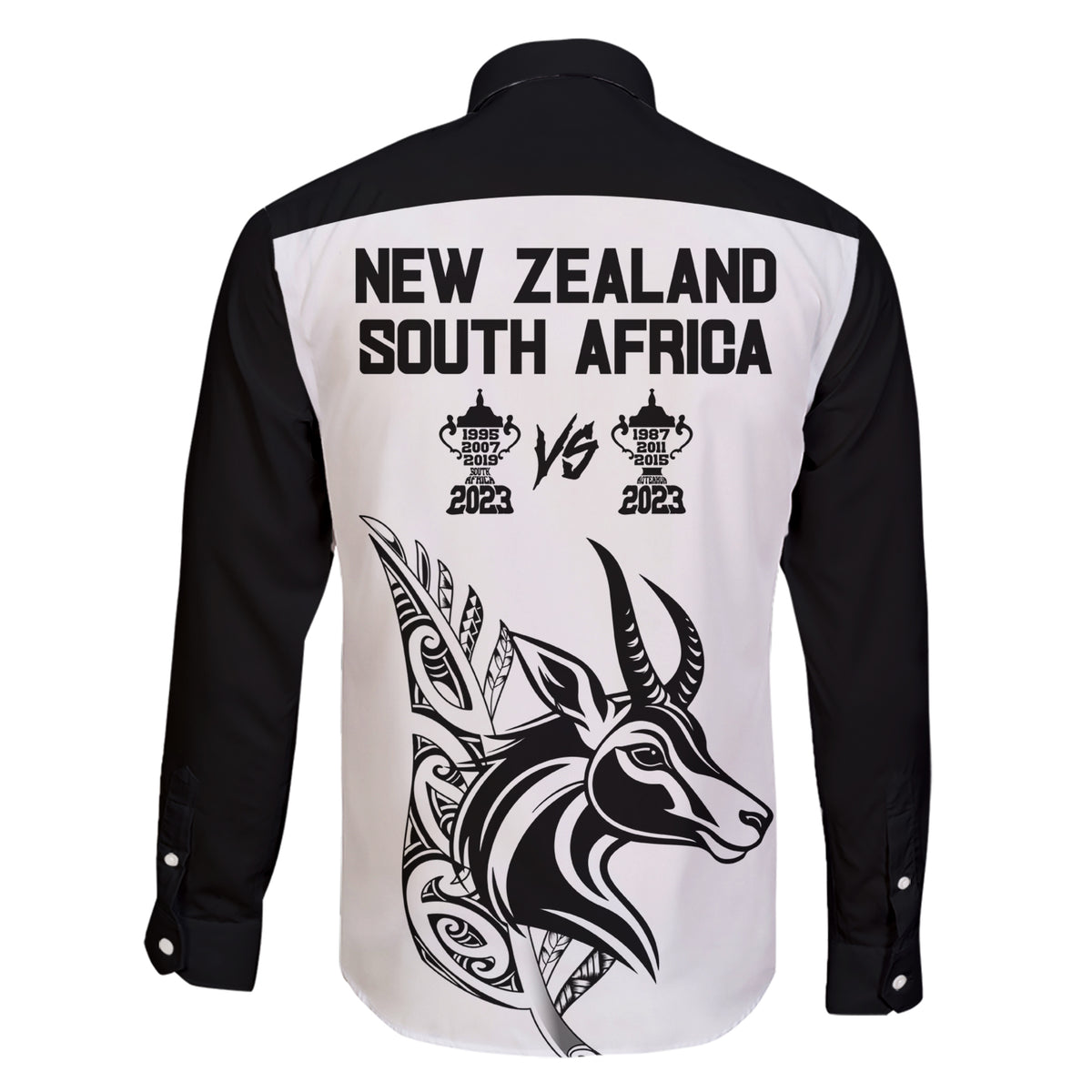 South Africa and New Zealand Family Matching Short Sleeve Bodycon Dress and Hawaiian Shirt Champion History Go Final 2023 Vintage Style LT03 - Polynesian Pride