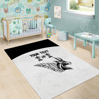 Personalised South Africa and New Zealand Area Rug Champion History Go Final 2023 Vintage Style LT03 - Polynesian Pride