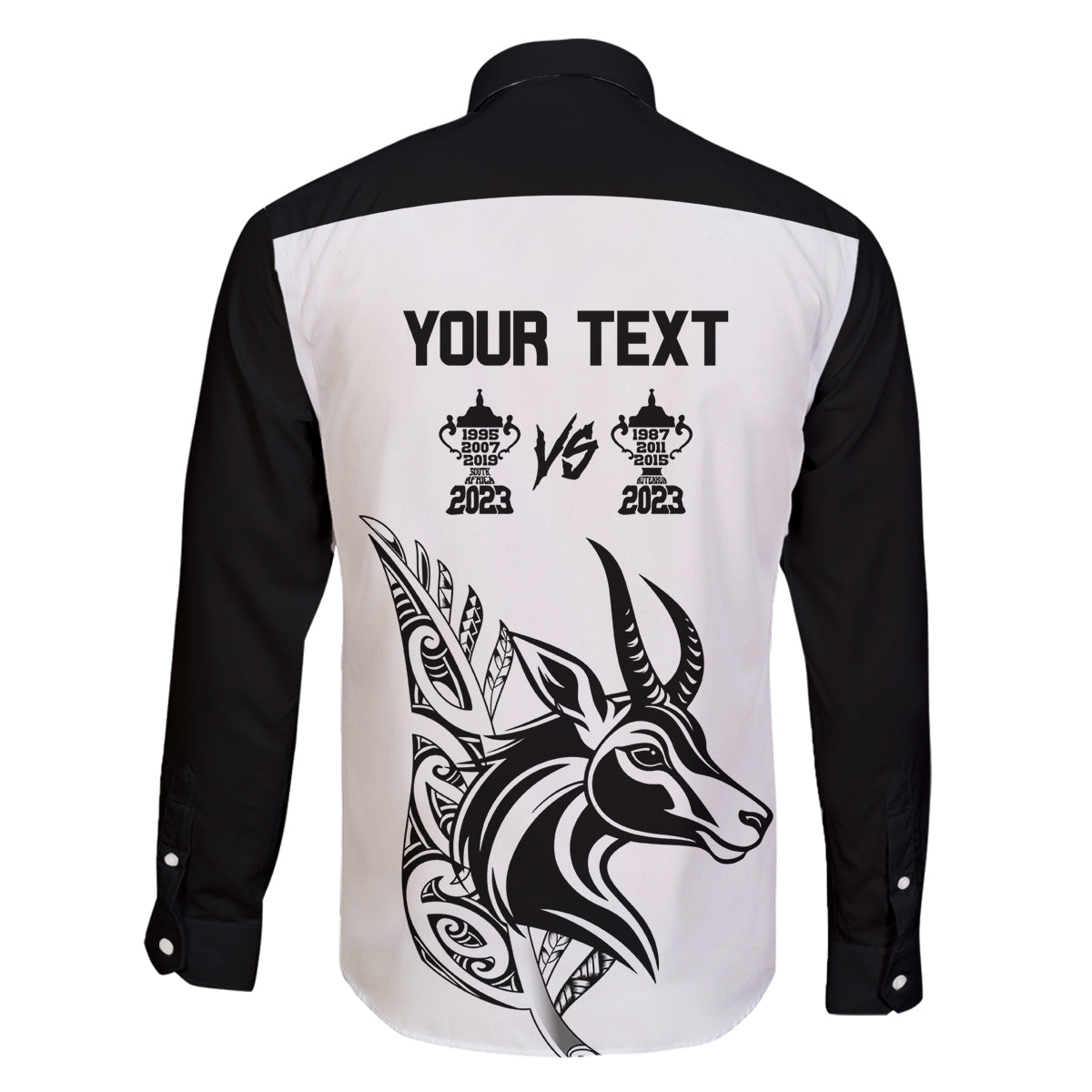 Personalised South Africa and New Zealand Family Matching Off Shoulder Long Sleeve Dress and Hawaiian Shirt Champion History Go Final 2023 Vintage Style LT03 - Polynesian Pride