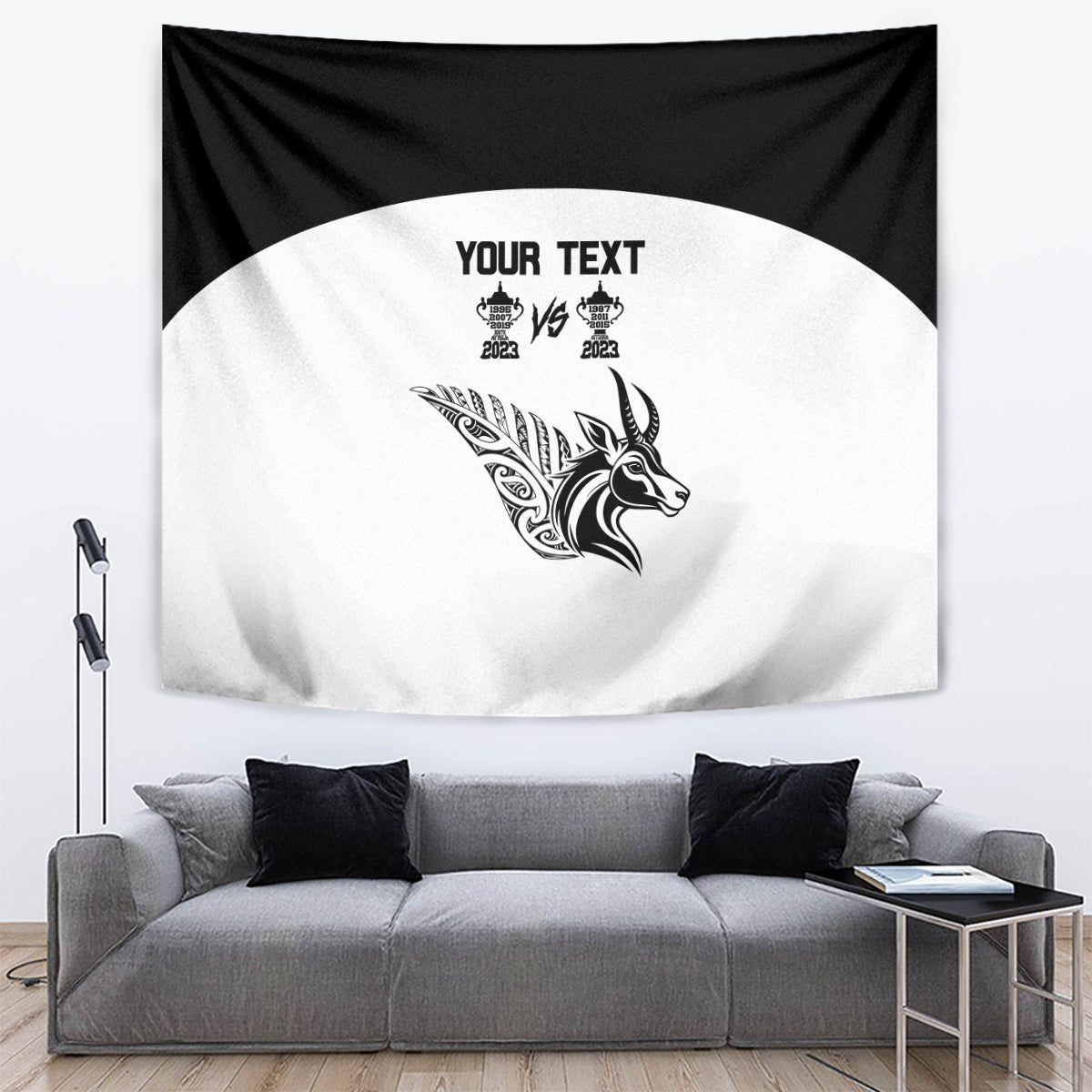 Personalised South Africa and New Zealand Tapestry Champion History Go Final 2023 Vintage Style LT03 - Polynesian Pride