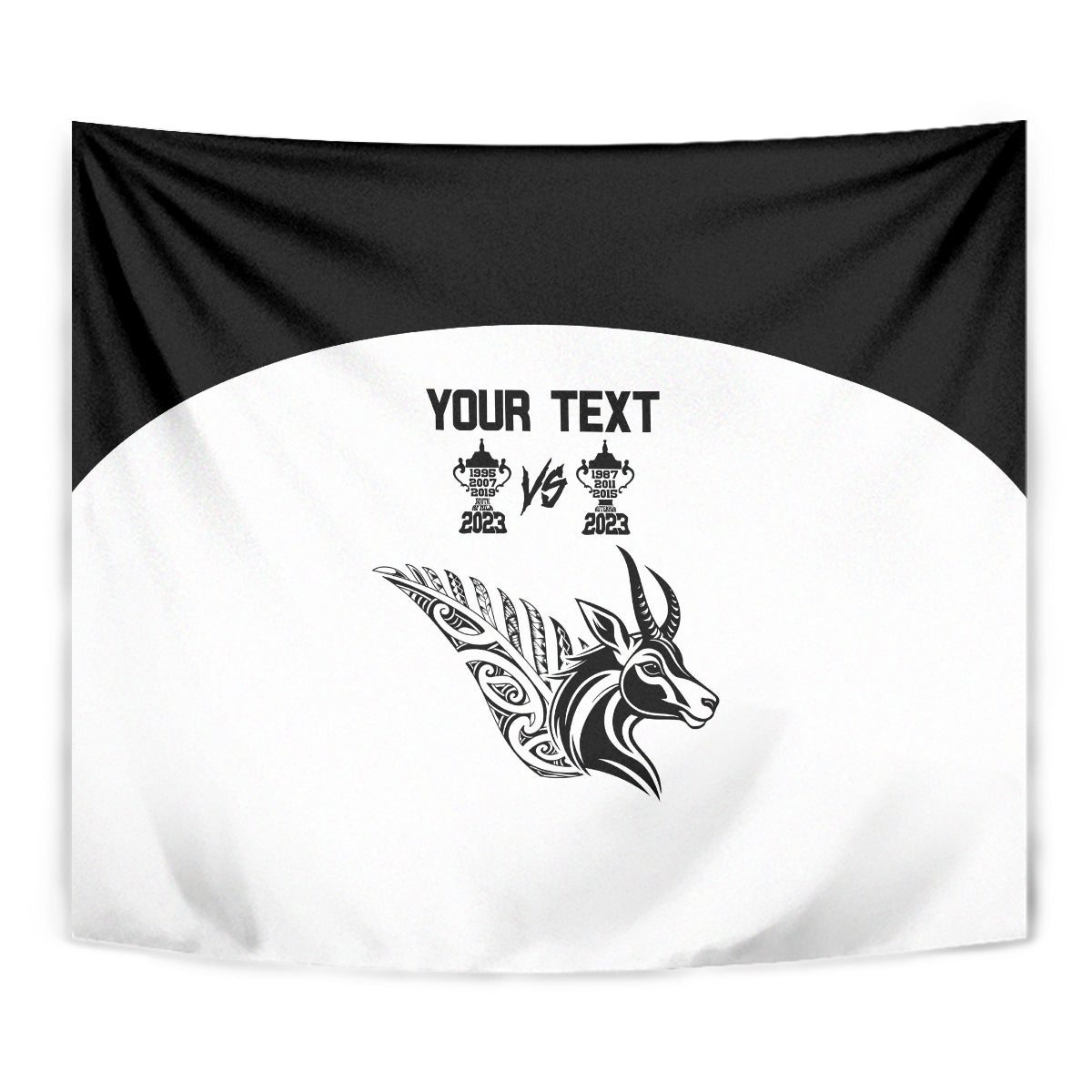 Personalised South Africa and New Zealand Tapestry Champion History Go Final 2023 Vintage Style LT03 - Polynesian Pride