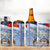 New Zealand Auckland 4 in 1 Can Cooler Tumbler Auckland's Flag and Coat of Arms - Koru Art Maori Pattern
