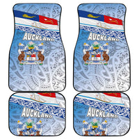New Zealand Auckland Car Mats Auckland's Flag and Coat of Arms - Koru Art Maori Pattern LT03 - Polynesian Pride