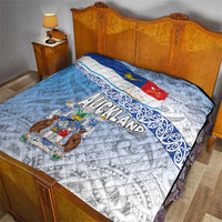 New Zealand Auckland Quilt Auckland's Flag and Coat of Arms - Koru Art Maori Pattern LT03 - Polynesian Pride