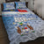 New Zealand Auckland Quilt Bed Set Auckland's Flag and Coat of Arms - Koru Art Maori Pattern