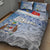 New Zealand Auckland Quilt Bed Set Auckland's Flag and Coat of Arms - Koru Art Maori Pattern