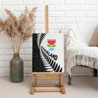 New Zealand Auckland Canvas Wall Art Auckland's Emblem and Silver Ferns - Maori Art Tattoo LT03 - Polynesian Pride