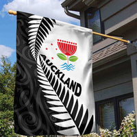 New Zealand Auckland Garden Flag Auckland's Emblem and Silver Ferns - Maori Art Tattoo