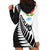 New Zealand Auckland Hoodie Dress Auckland's Emblem and Silver Ferns - Maori Art Tattoo