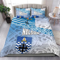 New Zealand Nelson Bedding Set Nelson's Flag and Seal - Maori Art Tattoo