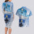 New Zealand Nelson Couples Matching Long Sleeve Bodycon Dress and Hawaiian Shirt Nelson's Flag and Seal - Maori Art Tattoo