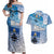 New Zealand Nelson Couples Matching Off Shoulder Maxi Dress and Hawaiian Shirt Nelson's Flag and Seal - Maori Art Tattoo