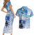 New Zealand Nelson Couples Matching Short Sleeve Bodycon Dress and Hawaiian Shirt Nelson's Flag and Seal - Maori Art Tattoo