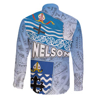 New Zealand Nelson Family Matching Off Shoulder Short Dress and Hawaiian Shirt Nelson's Flag and Seal - Maori Art Tattoo LT03 - Polynesian Pride