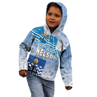 New Zealand Nelson Kid Hoodie Nelson's Flag and Seal - Maori Art Tattoo