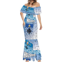 New Zealand Nelson Mermaid Dress Nelson's Flag and Seal - Maori Art Tattoo LT03 - Polynesian Pride